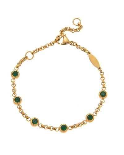 18K Gold Plated Colorful Zircon Bracelet with Birthstones