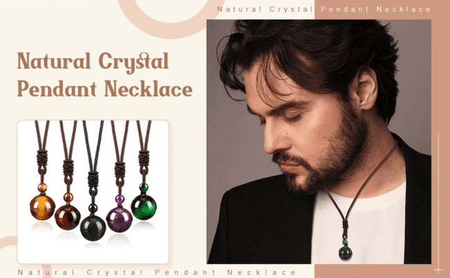 Mens Tiger Eye Necklace Round Ball Pendant Wholesale 1