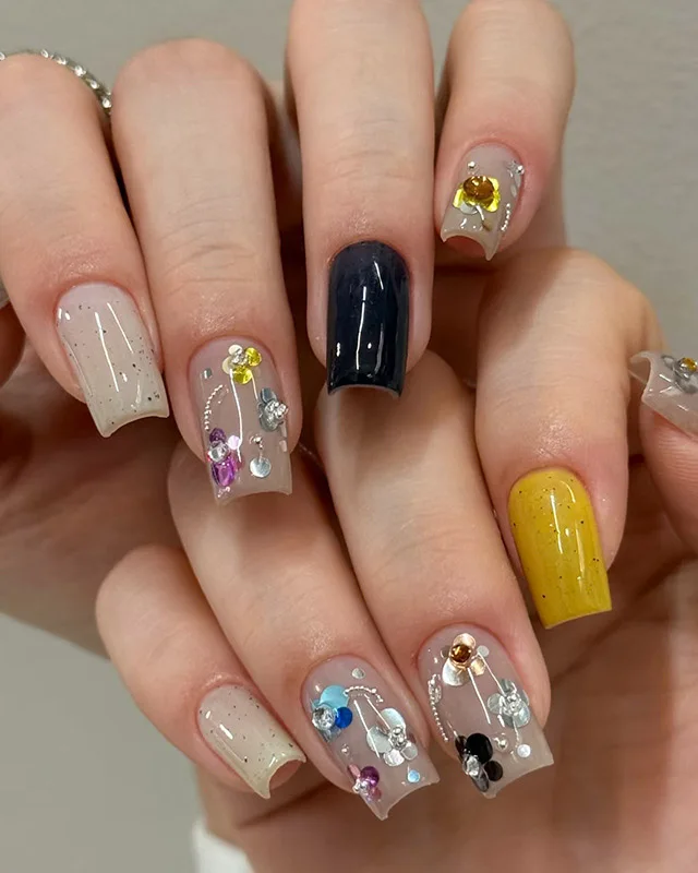 12 Colors Holographic Glitter Mermaid Nail Art Sequins - immagine 2