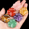 Mini Cat Paws Animal Carved Gemstones Wholesale