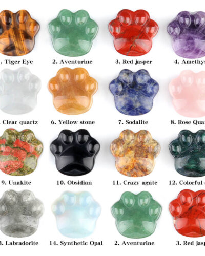 Mini Cat Paws Animal Carved Gemstones Wholesale