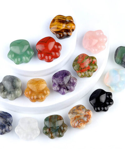Mini Cat Paws Animal Carved Gemstones Wholesale
