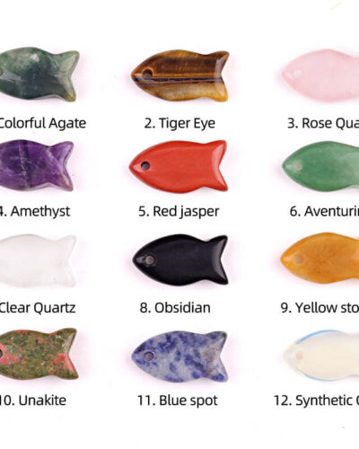 Mini Crystal Fish Carvings Jewelry Pendants Wholesale