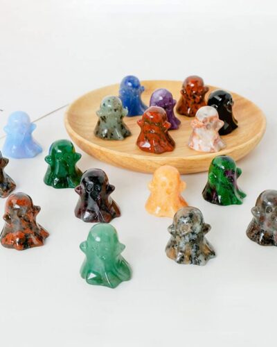 Mini Ghost Opalite Carving Halloween Decor