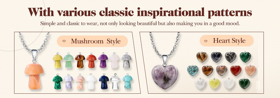 12Pcs Colorful Minimalist Mushroom Pendant Necklace