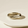 Minimalist 18K Gold Plated Customized Couple Rings for Wedding