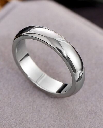 Minimalist 18K Gold Plated Customized Couple Rings for Wedding