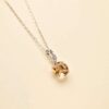 Minimalist 925 Sterling Silver Round Citrine Birthstone Necklace