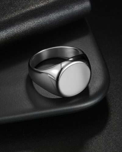 Minimalist Chunky Custom Signet Rings for Men Daily Wear