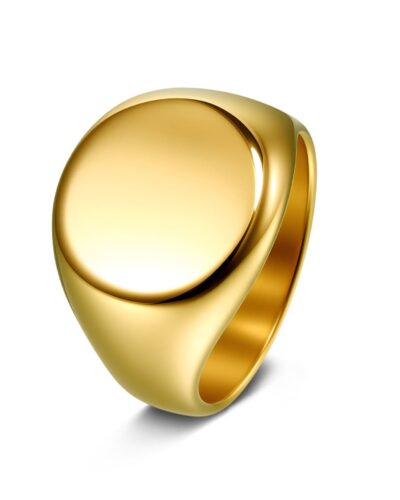 Minimalist Chunky Custom Signet Rings for Men Daily Wear