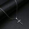 Minimalist Dainty Silver Cross Necklace Choker Unisex