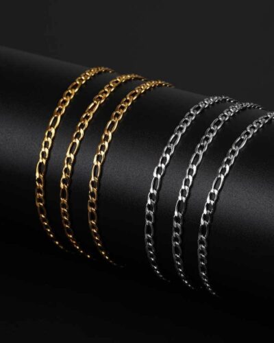 Minimalist Golden Stainless Steel Figaro Chain Everyday Wear