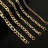 Minimalist Golden Stainless Steel Figaro Chain Everyday Wear