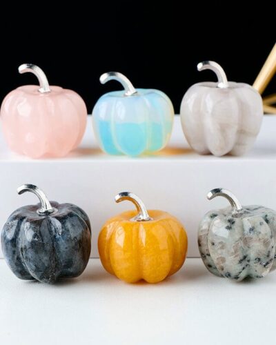 Minimalist Pumpkin-Shaped Stone Carvings Home Decor