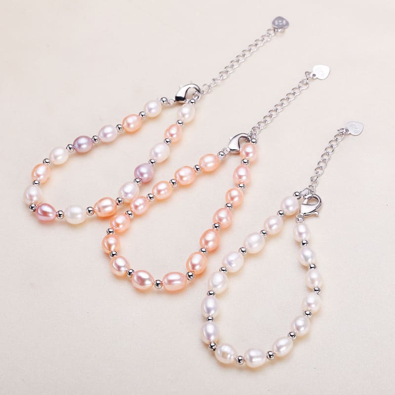 Minimalist Rice Pearl Freshwater Pearl Bracelet for Her