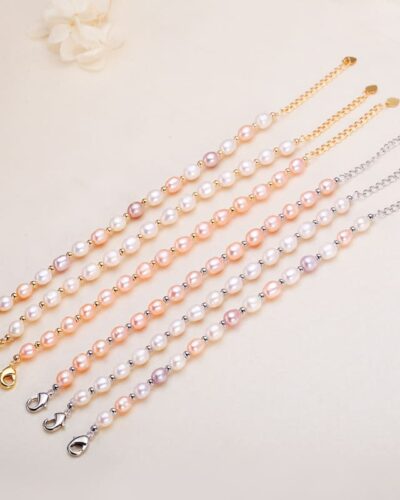 Minimalist Rice Pearl Freshwater Pearl Bracelet for Her