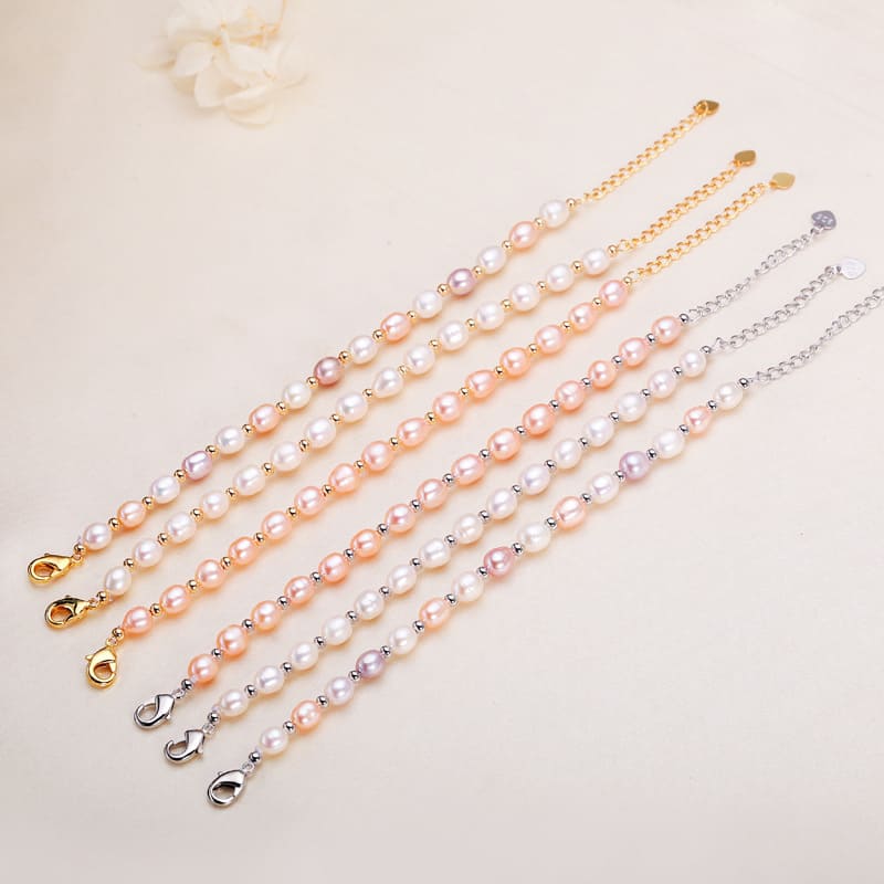 Minimalist Rice Pearl Freshwater Pearl Bracelet for Her