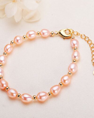Minimalist Rice Pearl Freshwater Pearl Bracelet for Her