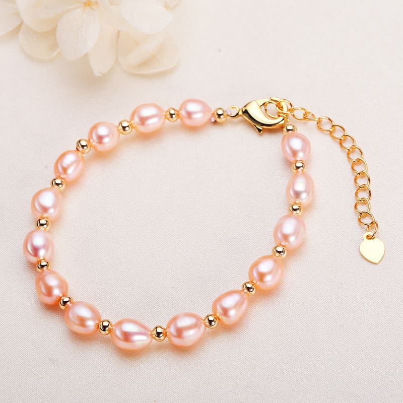Minimalist Rice Pearl Freshwater Pearl Bracelet for Her
