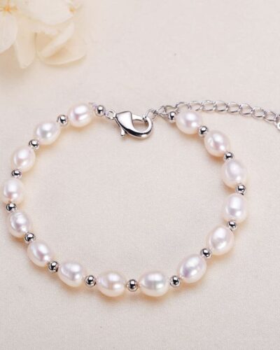 Minimalist Rice Pearl Freshwater Pearl Bracelet for Her