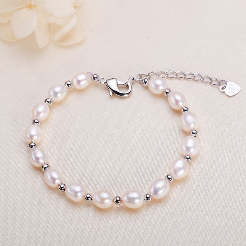 Minimalist Rice Pearl Freshwater Pearl Bracelet for Her