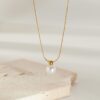 Minimalist Single Pearl Drop Necklace for Daily Wear