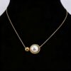 Minimalist Stainless Steel Single Pearl Pendant Necklace