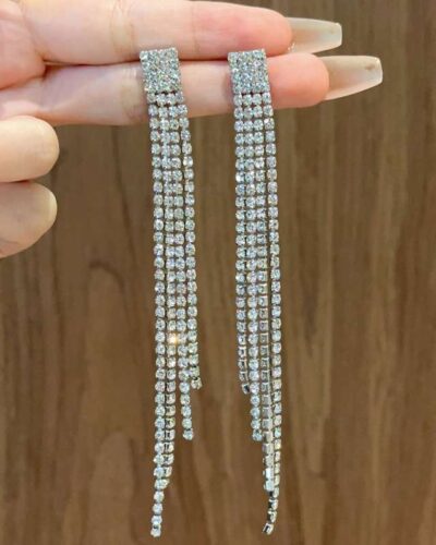 Minimalist Tassel Necklace with Crystals Wholesale