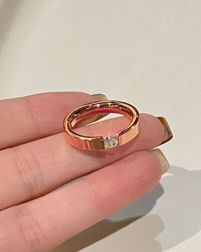 Minimalist Wedding Plain Gold Band Ring Unisex