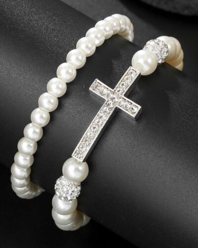 Minimalist Women Religious Bracelets with Pearl