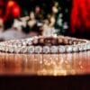 Moissanite Diamond Tennis Bracelet with 18K Gold