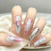 Moon Star Almond Press On Nails 1