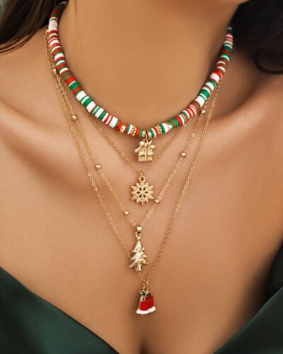 Multi-Layered Bead Christmas Necklaces Wholesale Gift & Decor