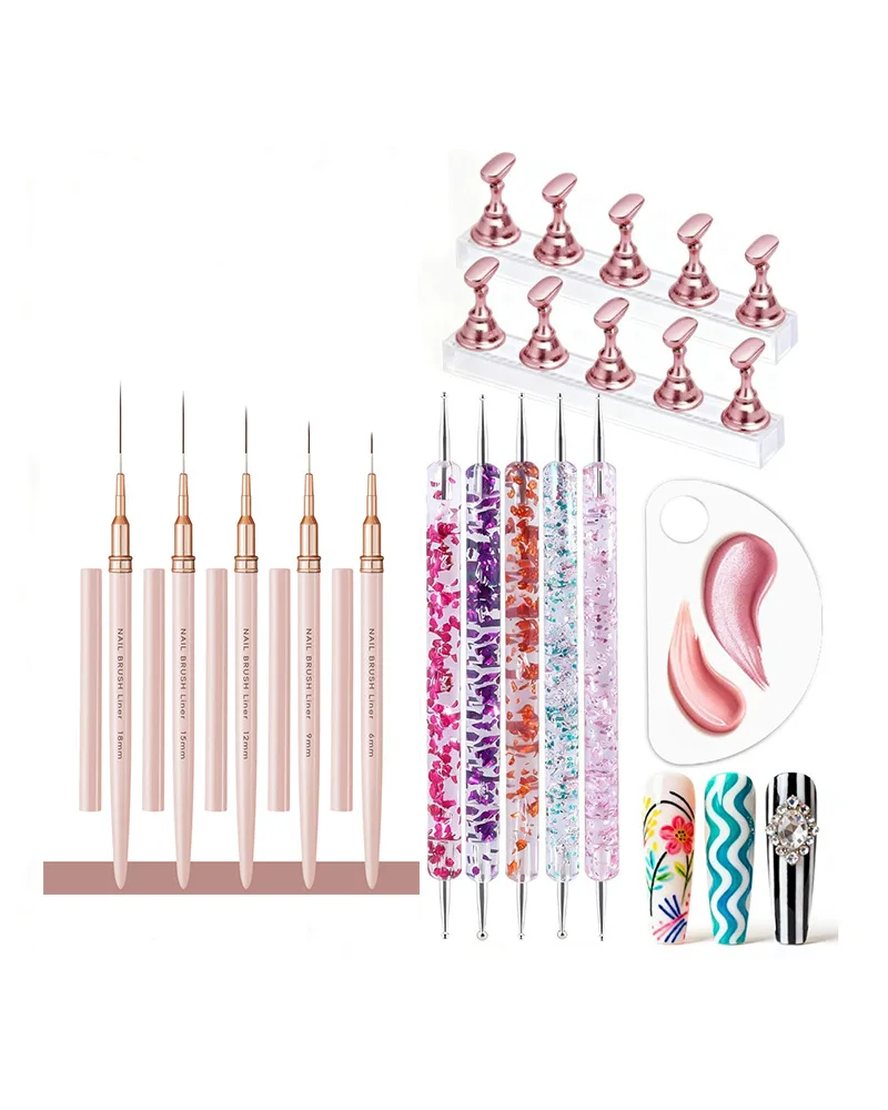 Nail Art Pens And Brushes Set Liner Dotting Drawing Tools