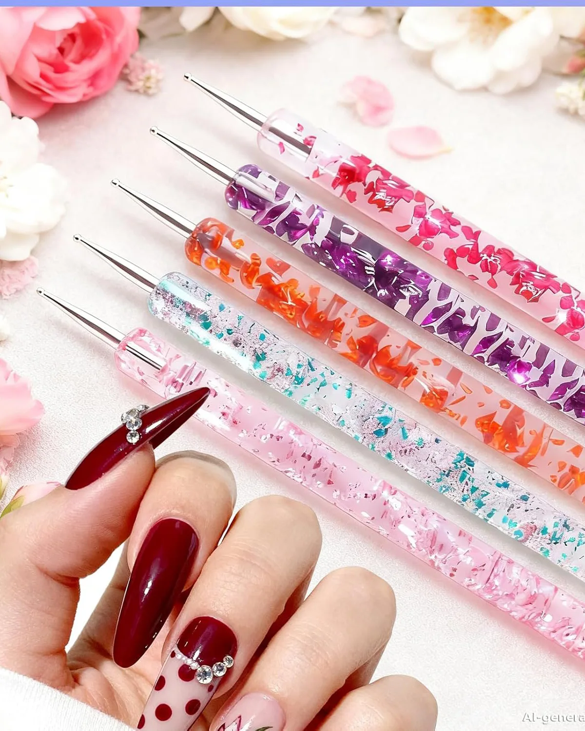 Nail Art Pens And Brushes Set Liner Dotting Drawing Tools - Image 2