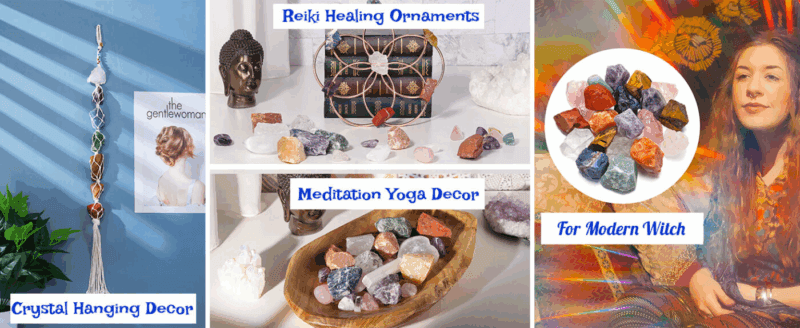 Natural Gemstones Specimen Crystal Box Set for Gift Bulk 3