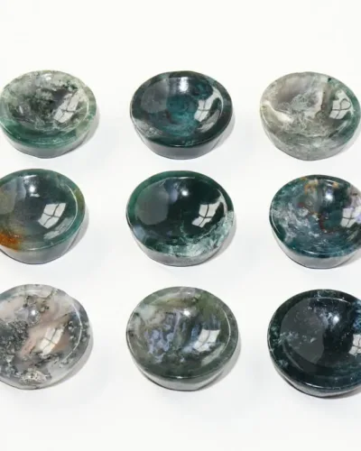Natural Moss Agate Small Bowl Stone Carvings Wholesale