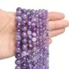 Natural Purple Amethyst Bracelet Beads Bulk DIY