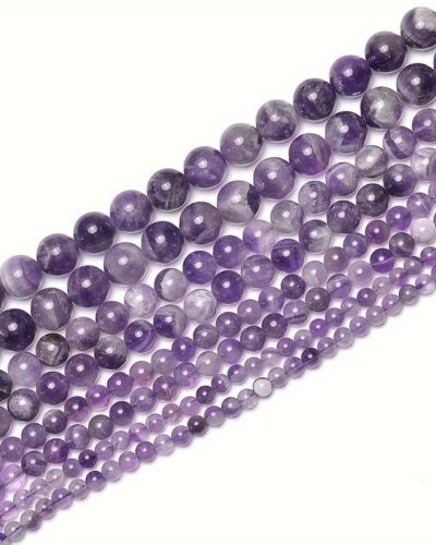 Natural Purple Amethyst Bracelet Beads Bulk DIY