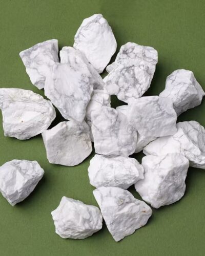 Natural White Howlite Raw Stone Meditation Decor