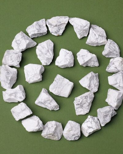 Natural White Howlite Raw Stone Meditation Decor