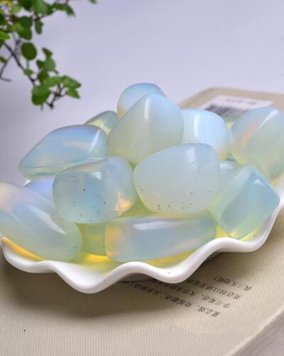 Natural White Opal Crystal Tumblestones Wholesale