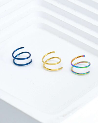 Alternativní pohled na Nose Rings Studs with Multi-Layer Design