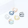 Nose Rings Studs with Multi-Layer Design