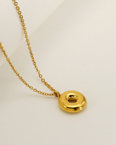 Minimalist 3D Solid A-Z Letter Gold Plated Necklace