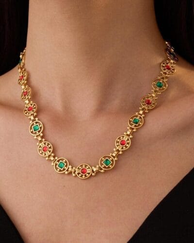 Retro Delicate Large Gold Cross Necklace for Women