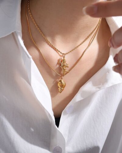 Ocean Seashell Stainless Steel Charms for Necklace DIY