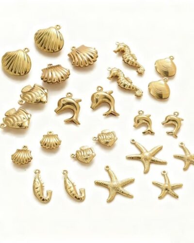 Ocean Seashell Stainless Steel Charms for Necklace DIY