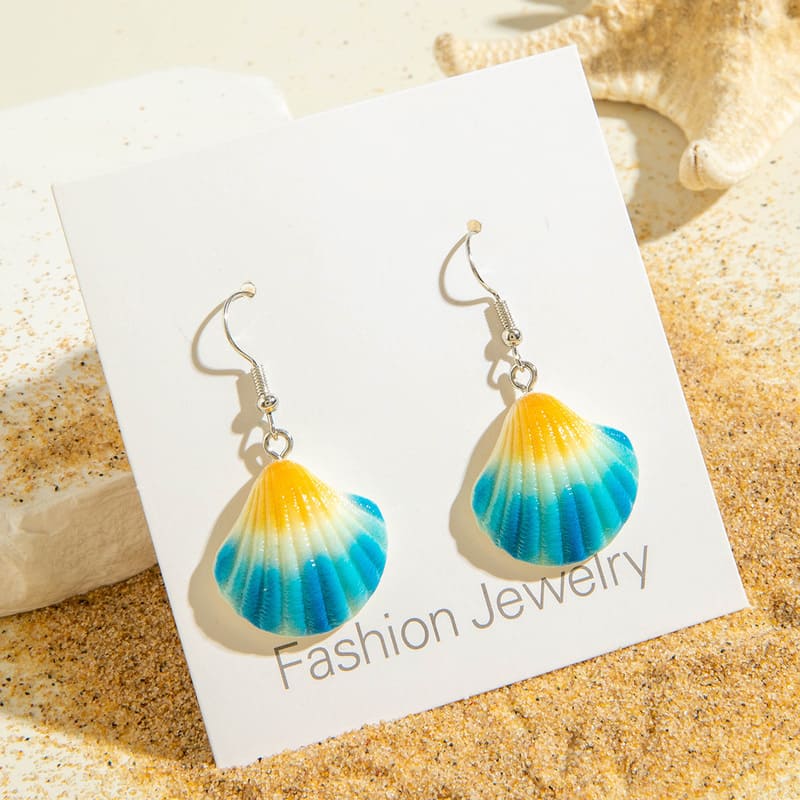 Ocean Theme Boho Vintage Earrings Vacation Style