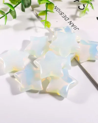 Bulk Colorful Star Shape Carved Crystals